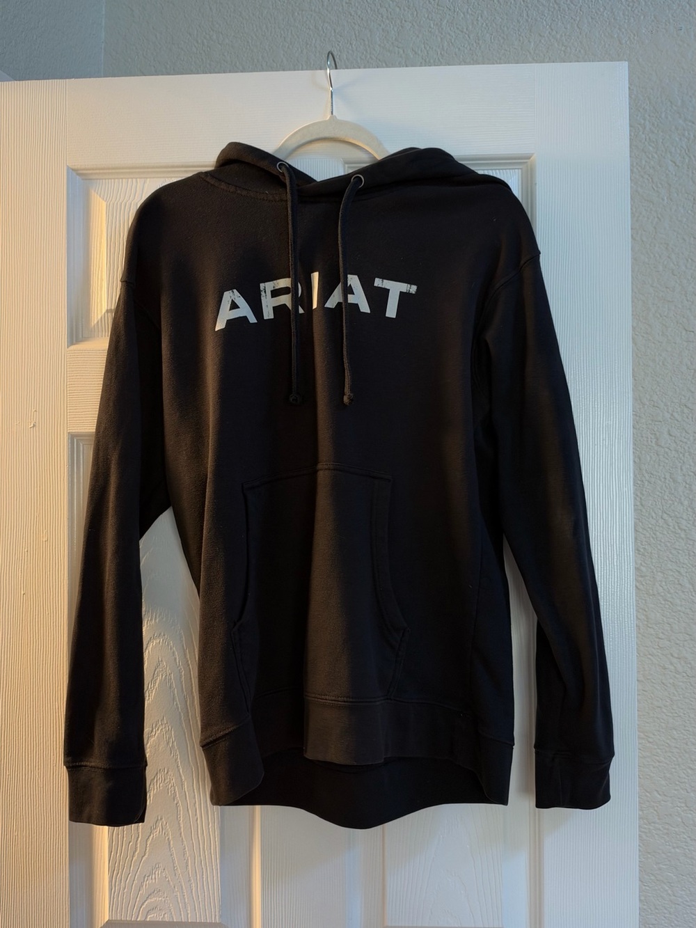 Ariat Black Pullover Hoodie with White Logo